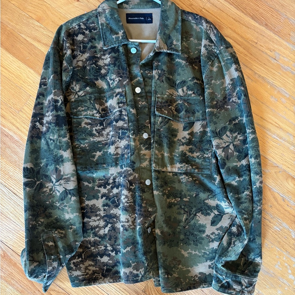 Abercrombie & Fitch Green Lightweight Shirt Jacket